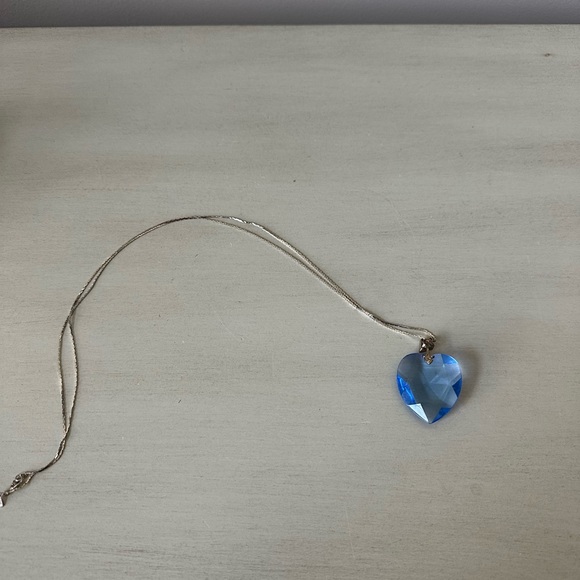 Monet Jewelry - Vintage monet crystal blue heart necklace